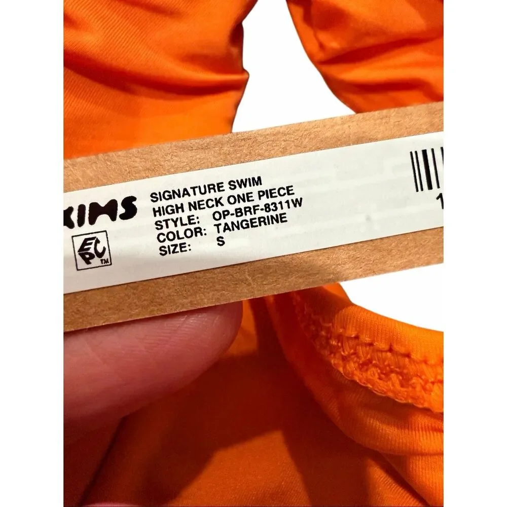 Brand New Skims Women's Size Small Tangerine Orange Signature Swim One Piece